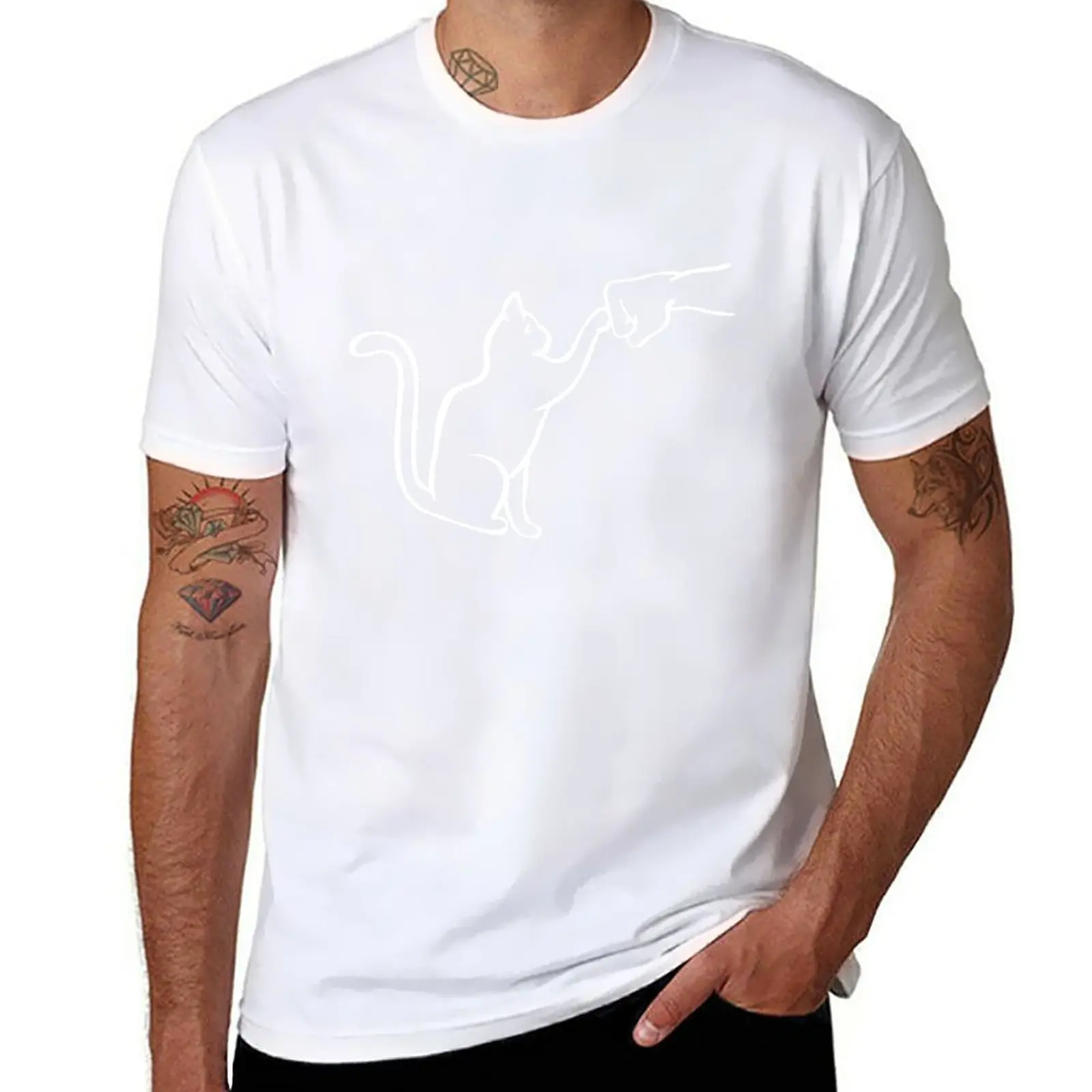Miau - Oji Guzas T-Shirt vyras drabužių užsakymą t marškiniai vyrams, ilgomis rankovėmis t shirts