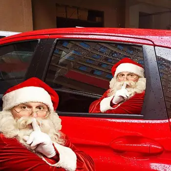 2 vnt Kalėdų Realistiškas 3D Kalėdų Senelis Automobilio Galinio Lango Lipdukas, Namų Dekoravimo Reikmenys, Meno, Lipdukas, Sienos, Namų Dekoro Parduotuvė