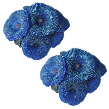 2X Akvariumo Augalų Dirbtinį Koralų Mėlyna