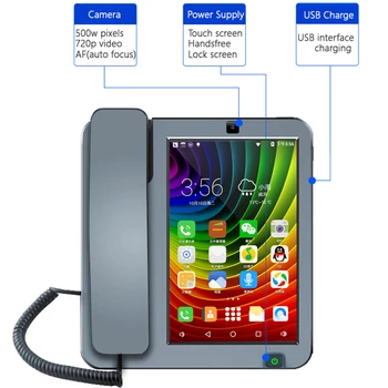 4G LTE mobiliojo Telefono Smart Desktop Tarnybos Telefonas Su SIM Kortele Viešbutis Belaidžius Telefono