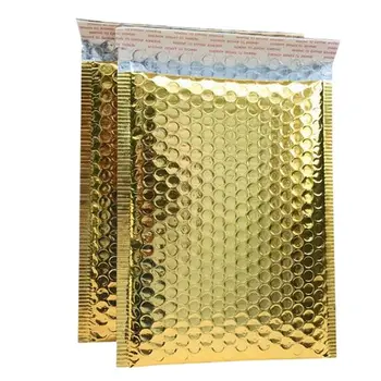 5VNT mažų aukso Burbulas Siuntėjus aukso vokas krepšiai Savarankiškai Antspaudas Siuntėjus Paminkštinti Vokai Pristatymas