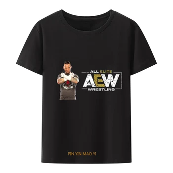 AEW Logo T Shirt Mens Amerikos Imtynių Marškinėliai Cm Punk W13 T-Shirt SummerMen Drabužių, Negabaritinių Kawaii Drabužiai