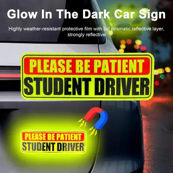 Anti-skaidrių Automobilio Ženklas, Atspindintis Automobilių Lipdukai Esminius Magnetiniai Ženklai Naujus Vairuotojus, Pagerinti Kelių eismo Saugą su Mokinio