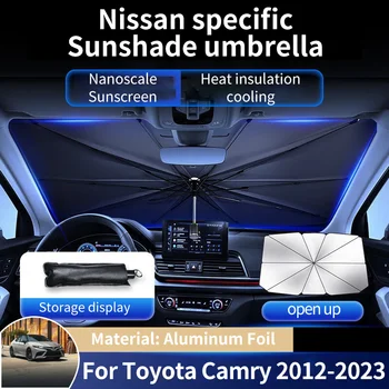 Automobilių Priekinio Lango skėtį nuo saulės Apima Aliuminio Folija Saulės Atspalvis, Raštas Skėtis Toyota Camry Altis Aurion XV50 XV70 2012 m. iki 2023