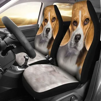 Biglis Automobilių Sėdynių užvalkalai Šuo Veido Mielas Pack 2 Universalus Priekinės Sėdynės Apsauginis Dangtelis