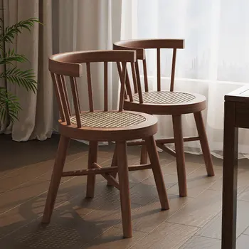 Biuro Medžio masyvo Valgomojo Kėdės, Virtuvės Atlošas Rotango Šiuolaikinės Paprastas Kėdės Derybų Vidurio Amžiaus Sillas Namų Baldai WKDC