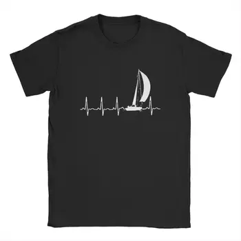 Buriavimo širdies Plakimas vyriški T Shirts plaukti jūros valtys, Juokingi Marškinėliai, trumpomis Rankovėmis Apvalios Apykaklės Marškinėliai Grynos Medvilnės 4XL 5XL 6XL
