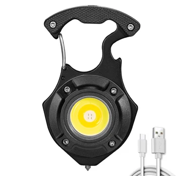 COB LED Kempingas Lemputės Tipas-C Įkrovimas USB Mini Automobilių Tikrinimo Šviesos Skaldytų Lange Plaktukas Galios Ekranas atsparus Vandeniui Apšvietimo Pavara