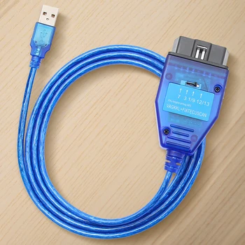ECUSCAN USB Diagnostikos Sąsaja su 4 Jungiklis USB Skaitytuvas Cable KKL 409.1 Automobilių Gedimų Diagnostikos Adapteris, skirtas VAG KKL 