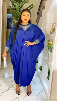 Elegantiškas Afrikos Suknelės Moterims Musulmonų Mados Boubou Abayas Skraiste Dashiki Ankara Komplektus Vakare Gown Kaftan Maxi Ilga Suknelė