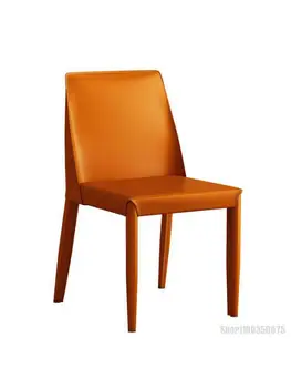 Italijos Minimalistinio Valgomojo Kėdės Home Hotel Restaurant Laisvalaikio Kėdė Dizaineris Atgal Odos Kėdė Pramonės Stiliaus Kėdė Balno