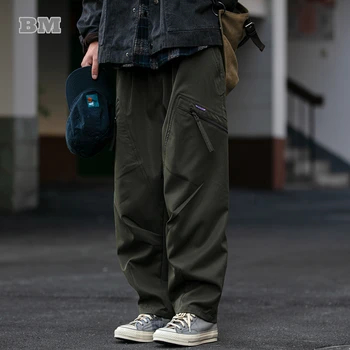 Japonijos Streetwear Tendencija Krovinių Kelnės Vyrams, Drabužiai Harajuku Atsitiktinis Lauko Funkcinis Sporto Kelnės Prarasti Tiesios Kelnės Vyras