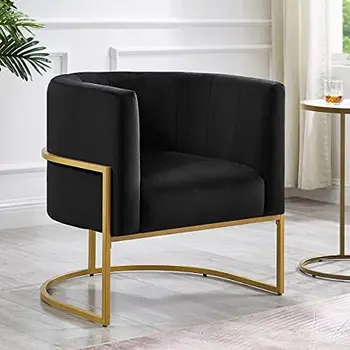 Kambarį Kėdės Šiuolaikinės Blush Aksomo Tekstūra Minkštų Akcentas Kėdė su Aukso Metalo Stovas-Blush