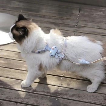 Katė pavadėlio H-tipo stabdžių-ištrūkti į laisvę išeiti katę vaikščioti katė pavadėlio pet krūtinės diržas katė pavadėlio reguliuojamas katė pavadėlio