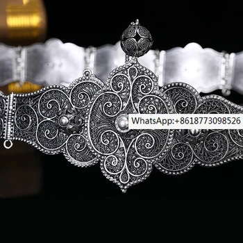 Kaukazo Tautinių Metalo Diržas, Reguliuojamas Ilgis Ponios Vestuvių Dekoratyviniai Papuošalai Juosmens Grandinės