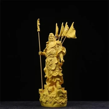 Kinijos Televizijos Personažai Statula Penkių Baneriai Guan Yu Dievo Turtų Namus Kambarį Ornamentu Dekoro Dovana