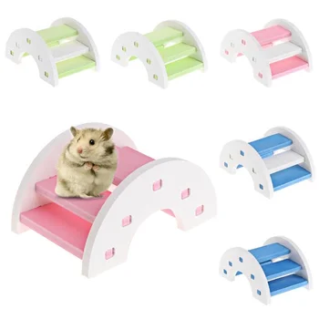 Medienos Kramtyti Žaislus Dantų Priežiūros Molinis Žaislas Triušis Šinšilų Pet Moliniai Žaislai Žiurkėno Spalvinga Mini Laiptai Naudotis Pet