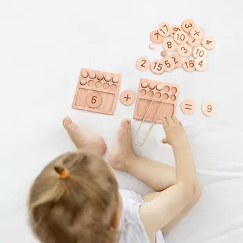 Mediniai Montessori Vaikų Pažinimo Dešimt Tinklelis Numeris Skaičiavimo Matematikos Žaidimas Švietimo Žaislai Vaikams Ankstyvojo Ikimokyklinio Mokymo