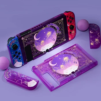 Medūza Violetinė Shell Minkštos TPU Dangtelį, Įjunkite Apsaugos Atveju Nintendo Jungiklis NR Džiaugsmas-Con Valdytojas Kristalų Būsto Shell