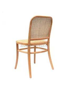 Medžio masyvo valgomojo kėdės atlošo kėdės Kinų stiliaus rotango kėdės rankomis austi aplinkos apsaugos buitinių kavos balkonas
