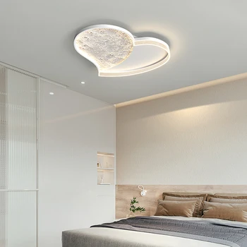 Miegamojo lubų lempa lempos, modernus minimalistinio mėnulis kūrybos visą spektrą akių apsauga širdies formos kambario lempa