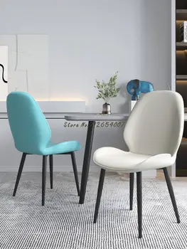Namų Valgomojo Kėdė Šiaurės Šalių Šiuolaikinės Paprasta Technologija Audinio Šviesos Prabanga Kėdės Atlošas Valgomojo Kėdė Derybų Manikiūras Makiažas