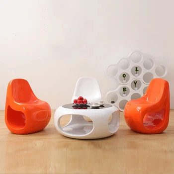 Nauja stiklo laisvalaikio valgomojo kėdė šaukštas B-formos vienas asmuo, kėdės, modernaus ir minimalistinio kūrybiškumą