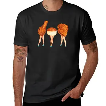 Naujas 2 Gabalas & a Sausainių Pin-Ups (Kepta Vištiena), T-Marškinėliai, negabaritinių t shirts mielas drabužių black t marškinėliai vyrams