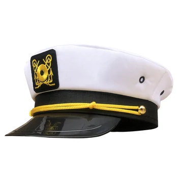 Naujas Suaugusiųjų Jachta Kariuomenės Kapitonas Skrybėlės Reguliuojamas Vyrų, Moterų Jūrų Laivyno Admirolas Bžūp Kostiumas Šalis Fancy Dress Priedai