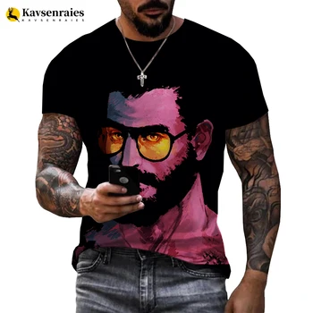 Nauji Karšto Pardavimo Viršūnes Far Cry 5 3d Atspausdintas T-shirt O-Kaklo trumpomis Rankovėmis Unisex Atsitiktinis Harajuku Streetwear Mados Negabaritinių Viršūnes 6XL