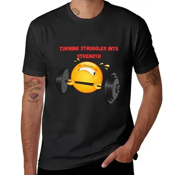 Naujos Tekinimo Kovų į Stiprumas (motyvacija ir įkvėpimas) T-Shirt kawaii drabužius prakaito marškinėliai vyrams marškinėliai