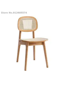 Restoranas Žurnalas Laisvalaikio Rotango Kėdės Šiaurės Paprasta Rotango Medžio masyvo Valgomojo Kėdė-Japonų stiliaus Makiažas Kėdė Dizaineris Atgal