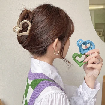 Retro Paprastas Širdies Plaukų Greiferiniai Priedai Korėjos Stiliaus Plaukų Letena Plastiko Mažas Dydis Mados Širdies Greiferiniai Įrašą Didmeninės