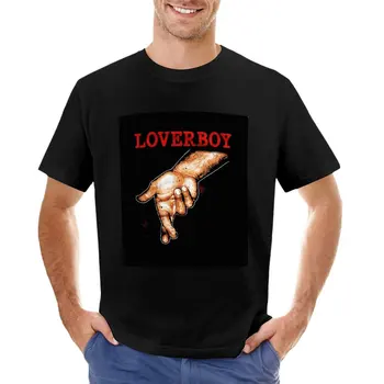 Rock Band loverboy logotipas Marškinėliai vasaros top grafinis t marškinėliai T-shirt trumpas berniukai baltos spalvos sportinius marškinėlius, juoda t marškinėliai vyrams