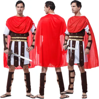 Senovės Romos Kariai Kostiumai Vyrams Maskuotis Šalis Cosplay Drabužius Gladiatorių Žirgas Julijus Cezaris Suaugusiųjų Fantasia Išgalvotas Suknelė