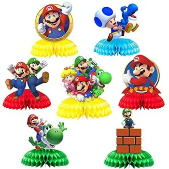 Super Mario Bros Animacinių Filmų Ornamentu Luigi Yoshi Anime Duomenys Žaislas Korio Stalo Ornamentas Gimtadienio Dekoracija Dovanos Vaikams