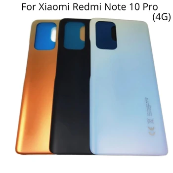 Už Xiaomi Redmi 10 Pastaba Pro 4G M2101K6G Stiklo Baterijos Dangtelį Duris Telefono Galinis Atveju, atsarginės Dalys, Note10Pro Baterijos dangtelis