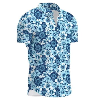 Vyriški Marškiniai Vasaros 2023 Naujas Havajų Marškinėliai Vyras Spausdinti Paplūdimio Kišenėje Derliaus trumpomis Rankovėmis Viršūnes Mados Marškinėliai Drabužių, Palaidinukės