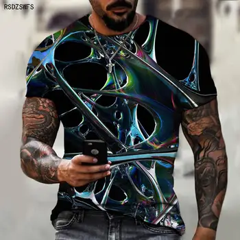 Vyriški vasaros trumpomis rankovėmis 3d atspausdintas Harajuku vyriški T-shirt Mados streetwear 6xl negabaritinių marškinėliai 2023 naujas