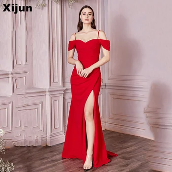 Xijun Užsakymą Spalva Undinė Stebėjimo Prom Dresses Elegantiškas Vakarinę Suknelę Pusės Split Ypatinga Proga Suknelės, Vestidos De Noche