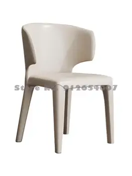 Šiaurės Valgomojo Kėdė Italijos Minimalistinio Odos Meno Laisvalaikio Kėdė Simple Šiuolaikinės Dizaineris Atgal Kėdė, Light Luxury Kėdė