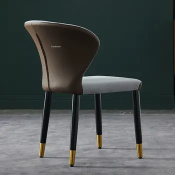 Šiuolaikinės Paprastos Valgomojo Kėdės, Šviesos Prabangus Valgomasis Kėdės Atlošas Mažame Bute Namų Virtuvės Baldai, Valgomojo Kėdės