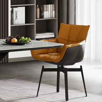 Šviesos Prabanga Valgomojo Kėdės bordic Dizainerio Fotelis Modernus Restoranas Baldai Laisvalaikio Swivel Fotelis Namo atgal Valgomojo Kėdės
