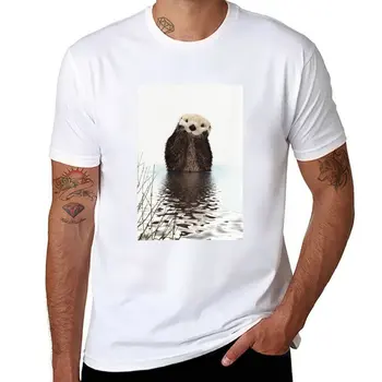 Žavinga Šypsena Ūdra Ežero T-Shirt grafikos marškinėliai negabaritinių marškinėliai graphic marškinėliai vyrams, drabužiai